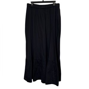 The Drop Women's Black Maxi Skirt with Ruffle Hem Sz XL